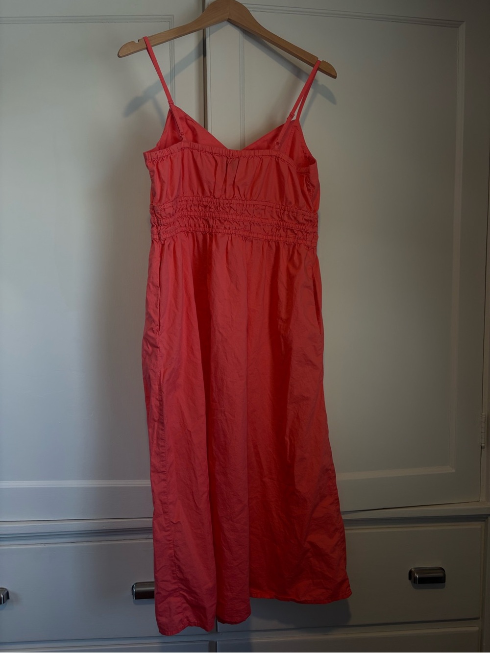 Old Navy Coral Cotton Midi Dress - Picture 2 of 4